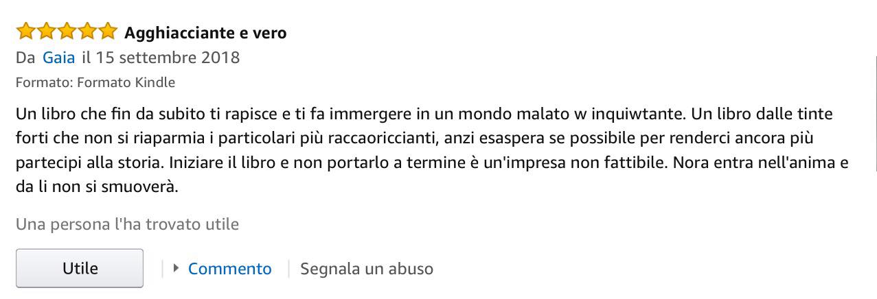 Recensione Nora Giacomo Ferraiuolo Horror